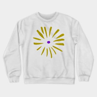 Daisy Polka Dots in Gold Crewneck Sweatshirt